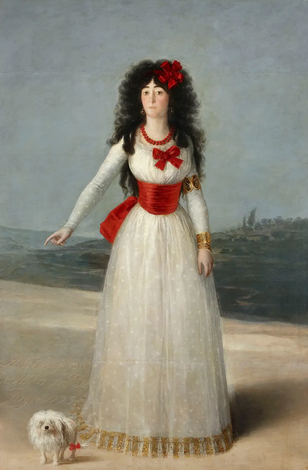 The White Duchess in Detail Francisco de Goya